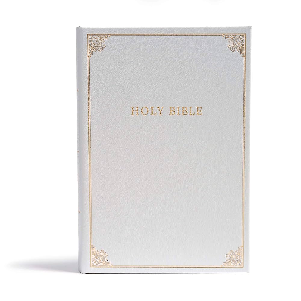 CSB Family Bible, White Bonded Leather Over Board: Holy